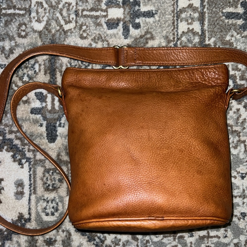 Vintage Coach British Tan Sonoma Leather Bucket Crossbody Bag #4907 - Picture 2 of 12